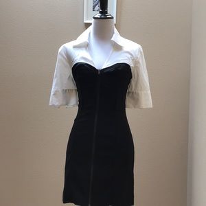 Guess White black mini dress